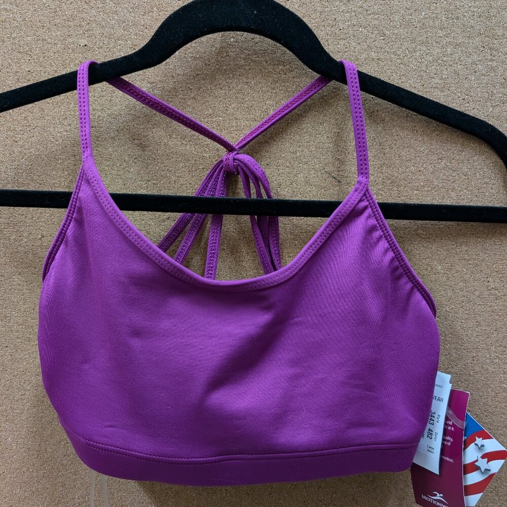 Motionwear Purple Strappy Back Sports Bra